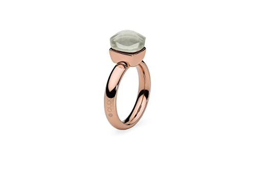 Qudo Firenze white topaz rosegold farbener Ring mit weißem Stein (56 (18)) von Qudo