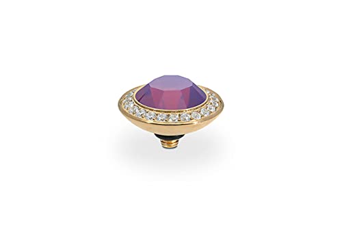 Qudo INTERCHANGEABLE gold Aufsatz TONDO deluxe 13mm (amethyst opal) von Qudo