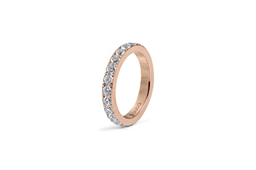 Qudo Vorsteckring ETERNITY BIG Memoryring Edelstahl rosegold PVD beschichtet (54(17)) von Qudo