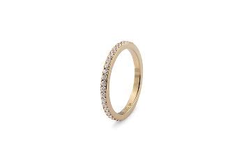 Qudo Vorsteckring ETERNITY Memoryring Edelstahl gold PVD beschichtet (54(17)) von Qudo