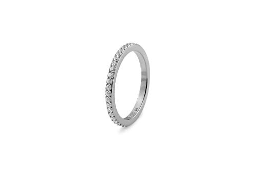 Qudo Vorsteckring ETERNITY Memoryring Edelstahl silber (54(17)) von Qudo