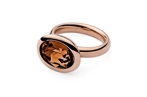 Qudo rosegold Ring TIVOLA small smoked topaz (56 (18)) von Qudo