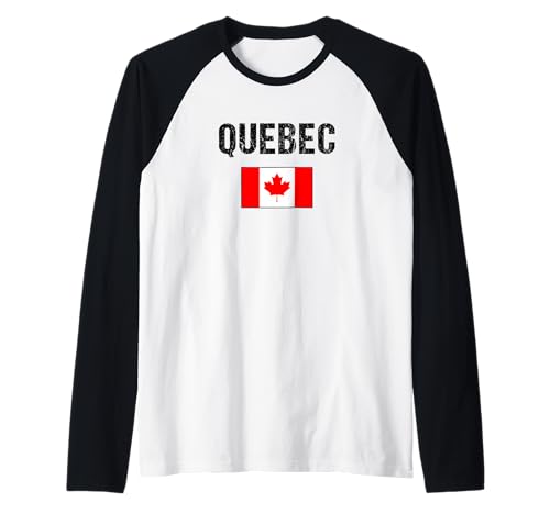 Herren Quebec Kanada Kanadische Flagge Raglan Herren Quebec Kanada Kanadische Flagge Raglan von Quebec Canada Flag Tee Co