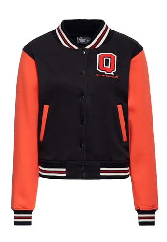 Queen Kerosin Damen College Jacke · Varsity Jacket · Vintage · Rockabilly · Rockabella · Biker · Motorcycle · Cartoon Artwork · Stitching · Retro · Pinup · 50s · 1950s · Sweatjacke · Wild Rebel von Queen Kerosin