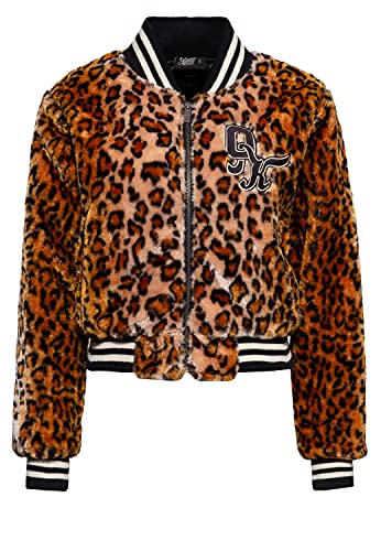 Queen Kerosin Damen College Jacke Regular Fit Kunstfell Leo Stickereien Queen Kerosin Damen College Jacke Regular Fit Kunstfell Leo Stickereien von Queen Kerosin