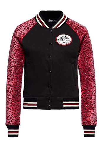 Queen Kerosin Damen College Jacke Rock'n'roll Rebel 1950S 50S Rockabilly Rockabella Pin-Up Leopard Leo Baseballjacke Vintage Retro Rock'n'roll Rebel Queen Queen Kerosin Damen College Jacke Rock'n'roll Rebel 1950S 50S Rockabilly Rockabella Pin-Up Leopard Leo Baseballjacke Vintage Retro Rock'n'roll Rebel Queen von Queen Kerosin