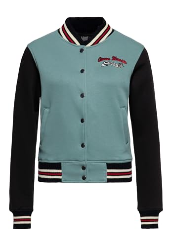 Queen Kerosin Damen College Jacke Sweatjacke Baseball Jacke Regular Fit We Can Do It Woman Rockabella 50S Rockabilly Vintage Rock'n' Roll Retro STYL We Can Do It von Queen Kerosin