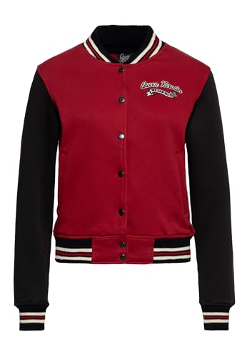 Queen Kerosin Damen College Jacke Sweatjacke Baseball Jacke Regular Fit We Can Do It Woman Rockabella 50S Rockabilly Vintage Rock'n' Roll Retro STYL We Can Do It von Queen Kerosin