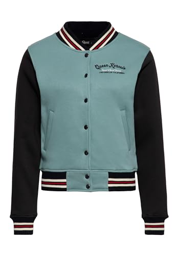 Queen Kerosin Damen College Jacke | Sweatjacke | Baseball Jacke | Rockabella | 50s | Rockabilly | Vintage | Retro | Roadrunner | Varsity Jacket Beep Beep von Queen Kerosin