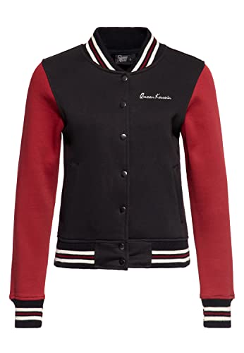 Queen Kerosin Damen College Sweatjacke Stickerei Regular Fit Retro Vintage Style Rockabilly 50´S Hot Rod Pin Up Queen of The Road von Queen Kerosin