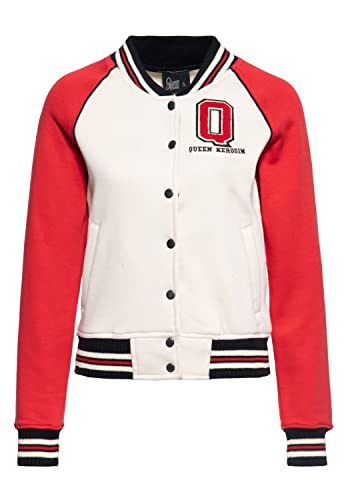 Queen Kerosin Damen College Sweatjacke | Varsity Jacke | Vintage Style | Sweat Jacke | Baseball Jacke | Rockabella Q von Queen Kerosin