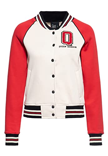 Queen Kerosin Damen College Sweatjacke Varsity Jacke Vintage Style Sweat Jacke Baseball Jacke Rockabella Q von Queen Kerosin