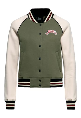 Queen Kerosin Damen Collegejacke Sweatjacke College Style High School Los Angeles Vintage Rockabilly 50S Damen Stickerei Liberty California Queen of Liberty von Queen Kerosin