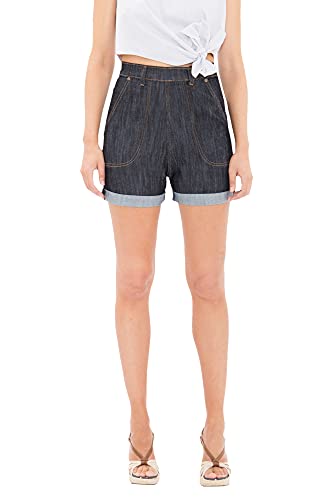 Queen Kerosin Damen Queen Jeans-Shorts, Dunkelblau, 26 von Queen Kerosin