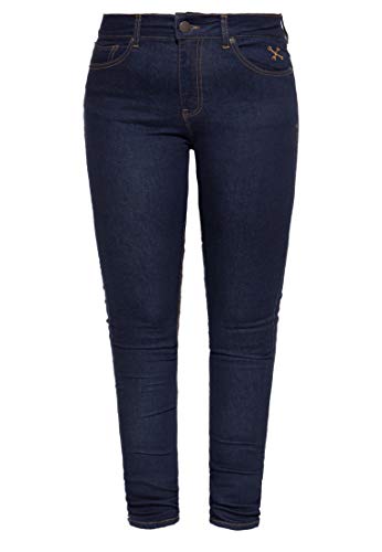 Queen Kerosin Damen High Waist Slim Fit Jeans Im 5-Pocket-Design Betty,Dunkelblau,27W / 34L von Queen Kerosin