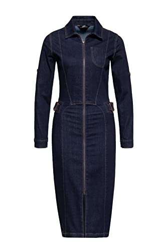 Queen Kerosin Damen Pencil Kleid Bleistiftkleid Denim Kleid Workwear 1950S Jeanskleid Pin-Up Rockabella Queen Kerosin Damen Pencil Kleid Bleistiftkleid Denim Kleid Workwear 1950S Jeanskleid Pin-Up Rockabella von Queen Kerosin