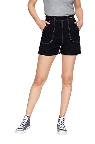 Queen Kerosin Damen Shorts Mit Verstecktem Verschluss Aufschlag Shorts Normal Clean von Queen Kerosin