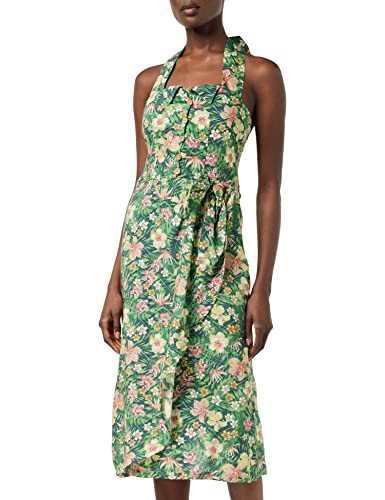 Queen Kerosin Damen Tropic Kleid, Grün, XXL von Queen Kerosin