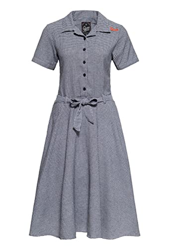 Queen Kerosin Damen Swing Kleid A-Linie Workwear Midi-Kleid Midi Länge Hahnentrittmuster Blusenkleid von Queen Kerosin
