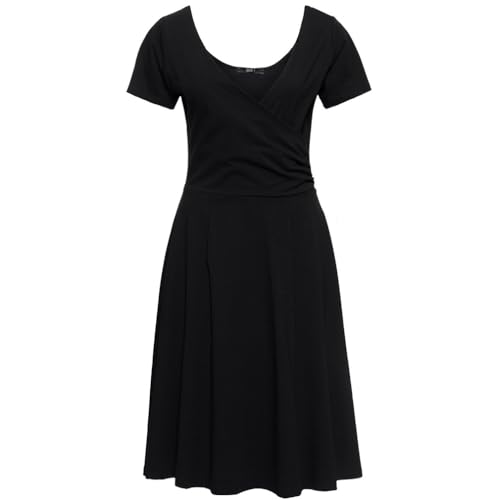Queen Kerosin Damen Swing Kleid | Classic Black | Sommerkleid | Schwarz | 50S | 40S | 60S | Black Dress | Vintage | Rockabilly | Rockabella | Basic von Queen Kerosin