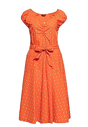 Queen Kerosin Damen Swing Kleid Polka Dots All-Over-Print Sommerkleid Punkte 50S 40S 60S Gepunktet Vintage Rockabilly Rockabella Swing Dress von Queen Kerosin
