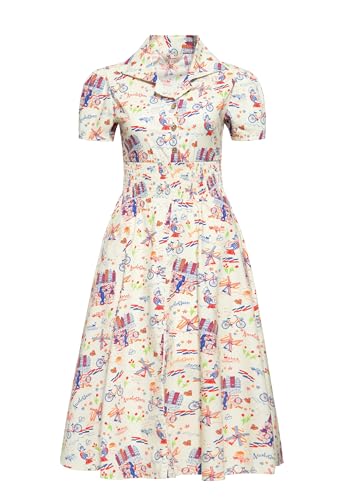 Queen Kerosin Damen Swingkleid Sommerkleid Rockabella Vintage Retro Kirschen Cherry 50S Gesmokt Amsterdam Niederlande Holland Amsterdam von Queen Kerosin
