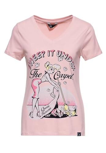 Queen Kerosin Sweep IT Up Frauen T-Shirt rosa L 92% Baumwolle, 8% Elasthan Rockabilly, Rockwear von Queen Kerosin