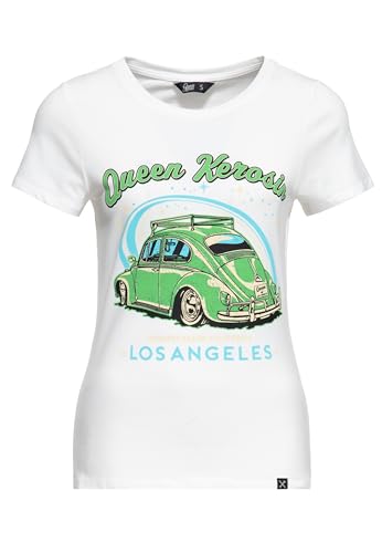 Queen Kerosin Damen T-Shirt Oldtimer Kultauto Vintage Car Retro Los Angeles Damen Slim Fit Los Angeles von Queen Kerosin