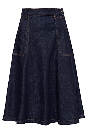 Queen Kerosin Damen Vintage Denim Swing Rock A-Linie Regular Fit von Queen Kerosin