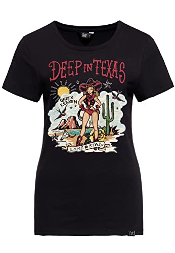 Queen Kerosin Deep In The Texas Frauen T-Shirt schwarz M von Queen Kerosin