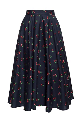 Queen Kerosin Damen Wickelrock · Sommerrock · A-Linie · Swing Rock · Rockabilly · Rockabella · Pin-up · Tattoo · Vintage · Retro · Elastisch · Cherry von Queen Kerosin