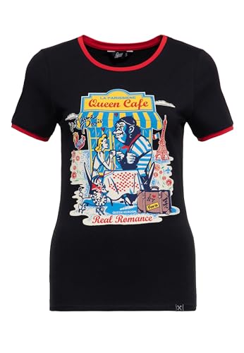 Queen Kerosin Queen Cafe Frauen T-Shirt schwarz/rot 3XL von Queen Kerosin