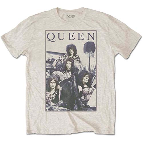 Queen 'Vintage Frame' (Sand) T-Shirt (Large) von Queen Merch