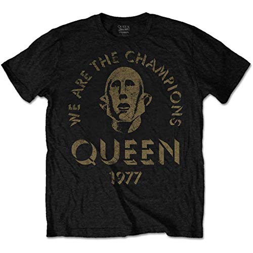 Queen 'We Are The Champions' (Black) T-Shirt (Large) von Queen Merch