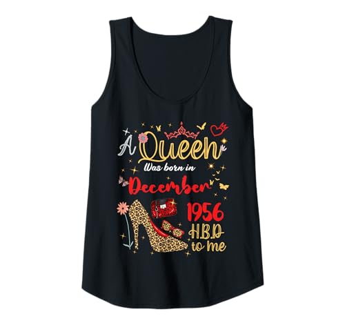 Damen Dezember Geburtstag A Queen was Born in December 1956 Dezember Tank Top von Queen Since December 1956 December girl women