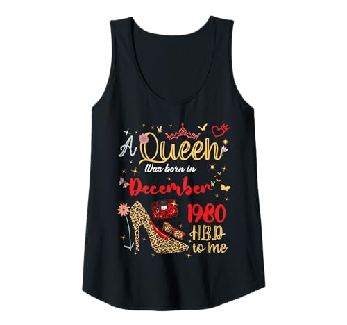 Damen Dezember Geburtstag A Queen was Born in December 1980 Dezember Tank Top von Queen Since December 1980 December girl women
