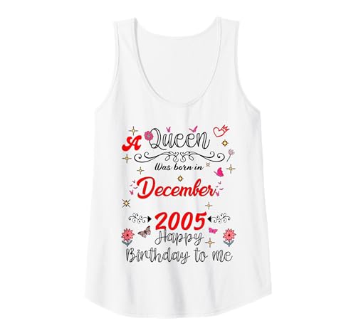 Damen Dezember Geburtstag Eine Königin wurde im Dezember 2005 geboren Dezember Tank Top von Queen Since December 2005 December girl women