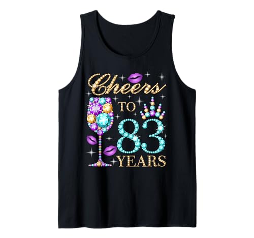 Cheers to 83 Years Old Women 83. Geburtstag Party Tank Top Cheers to 83 Years Old Women 83. Geburtstag Party Tank Top von Queen's Cheers Tees