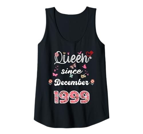 Damen Königin seit Dezember 1999 Blumen 1999 Dezember Geburtstag Tank Top Damen Königin seit Dezember 1999 Blumen 1999 Dezember Geburtstag Tank Top von Queen since December 1999 flowers 1999 December