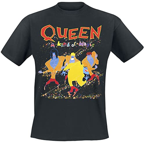 Queen A Kind of Magic Männer T-Shirt schwarz L 100% Baumwolle Band-Merch, Bands von Queen
