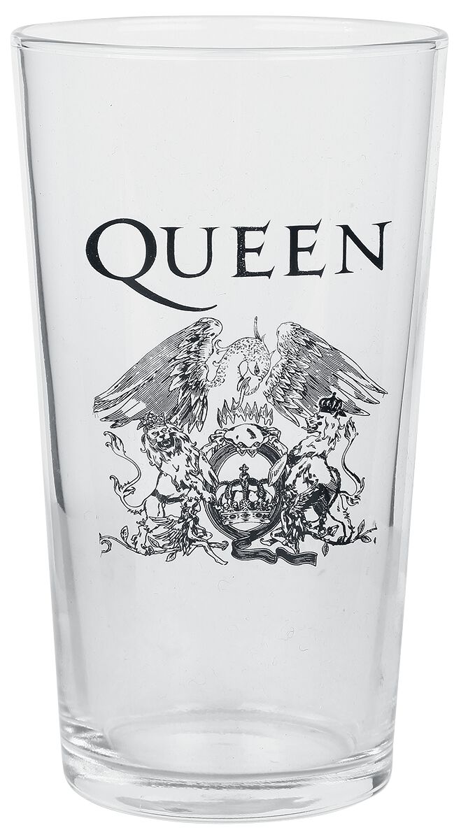 Queen Bierglas - Crest - klar  - Lizenziertes Merchandise! von Queen