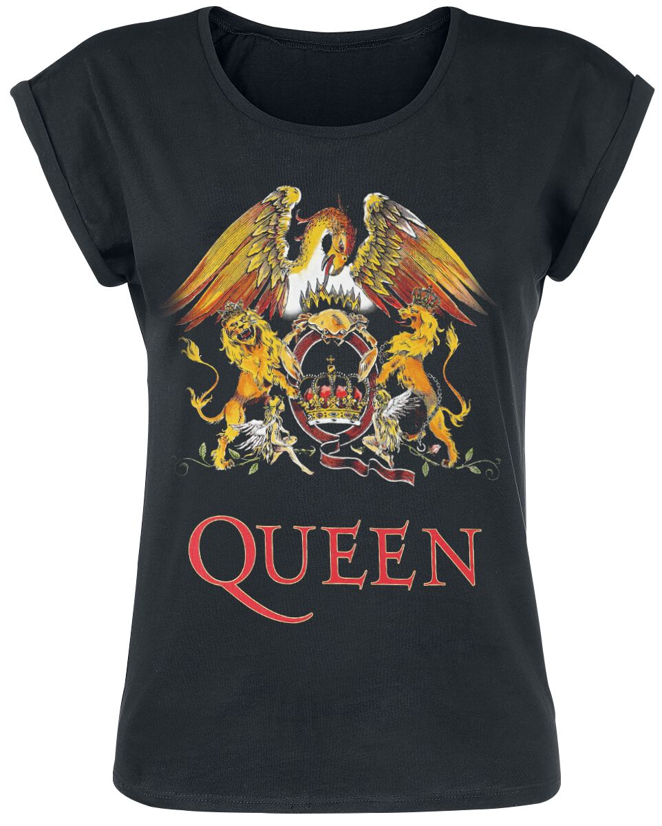 Queen Classic Crest T-Shirt schwarz in M von Queen