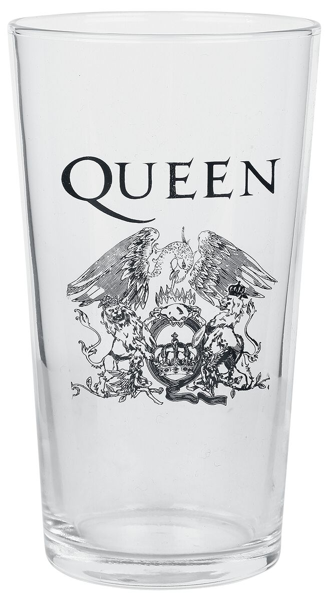 Queen Crest Bierglas klar von Queen