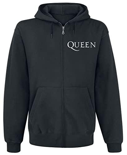 Queen Crest Vintage Männer Kapuzenjacke schwarz L 50% Baumwolle, 50% Polyester Band-Merch, Bands von Queen