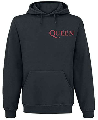 Queen Crest Vintage Männer Kapuzenpullover schwarz L 80% Baumwolle, 20% Polyester Band-Merch, Bands von Queen