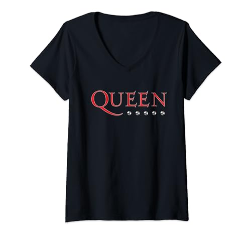 Queen Damen T-Shirt Schwarz V-Ausschnitt Kurzarm 100% Polyester S EU 42.5 Queen Damen T-Shirt Schwarz V-Ausschnitt Kurzarm 100% Polyester S EU 42.5 von Queen