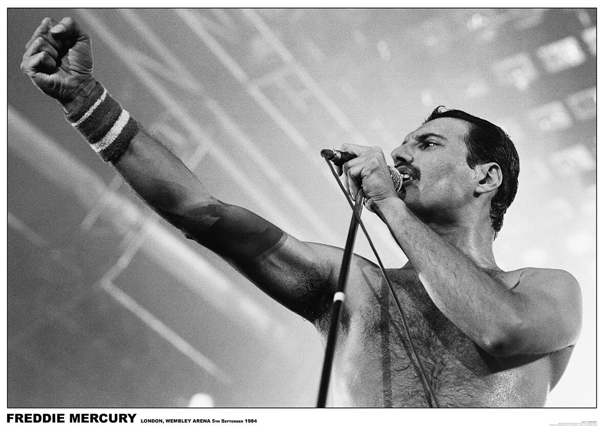 Queen Freddie Mercury - Wembley Arena, London 1984 Poster multicolor von Queen