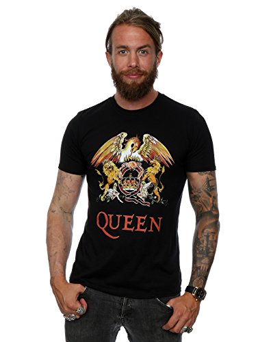 Queen Herren Crest Logo T-Shirt Large Schwarz von Queen