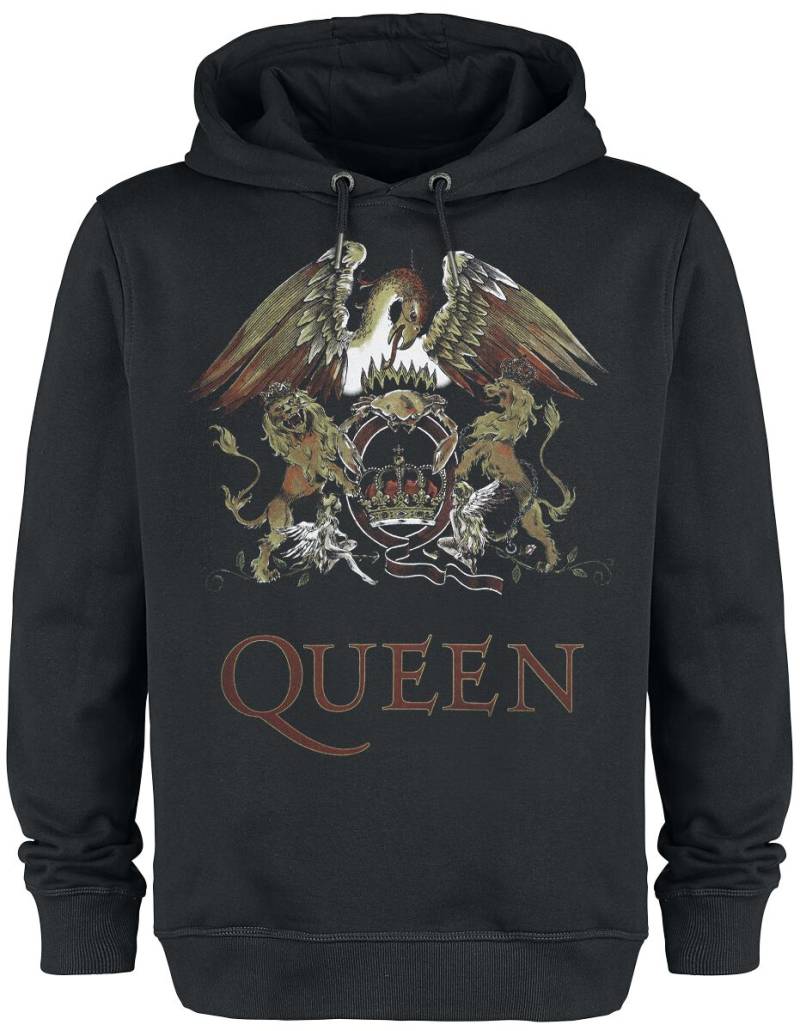 Queen Kapuzenpullover - Amplified Collection - Royal Crest - XS bis 3XL - für Männer - Größe 3XL - schwarz  - Lizenziertes Merchandise! von Queen