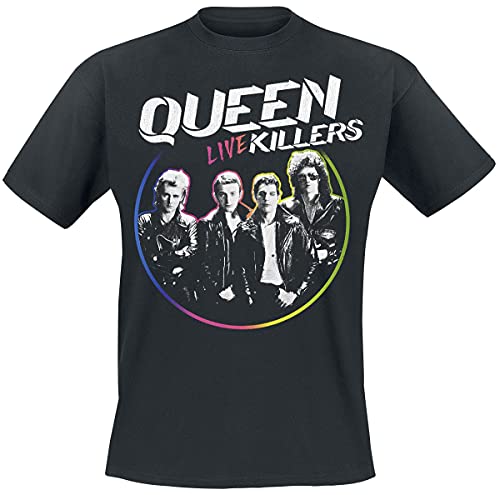 Queen Killers Live Männer T-Shirt schwarz M 100% Baumwolle Band-Merch, Bands von Queen